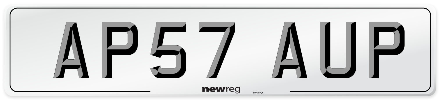 AP57 AUP Number Plate from New Reg